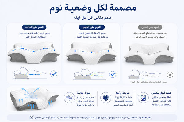 وسادة الذاكرة الفراشة للنوم المريح